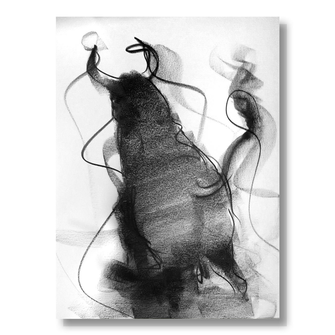 Bull Drawing-118a - SUJITH KUMAR GS MANDYA Art Studio Gallery (SKGSM Art Studio Gallery)