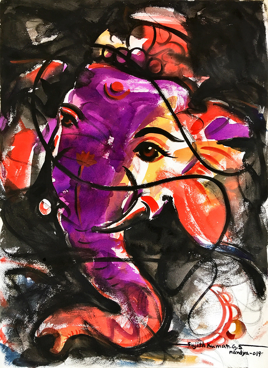 Ganesha-23 - SUJITH KUMAR GS MANDYA Art Studio Gallery (SKGSM Art Studio Gallery)