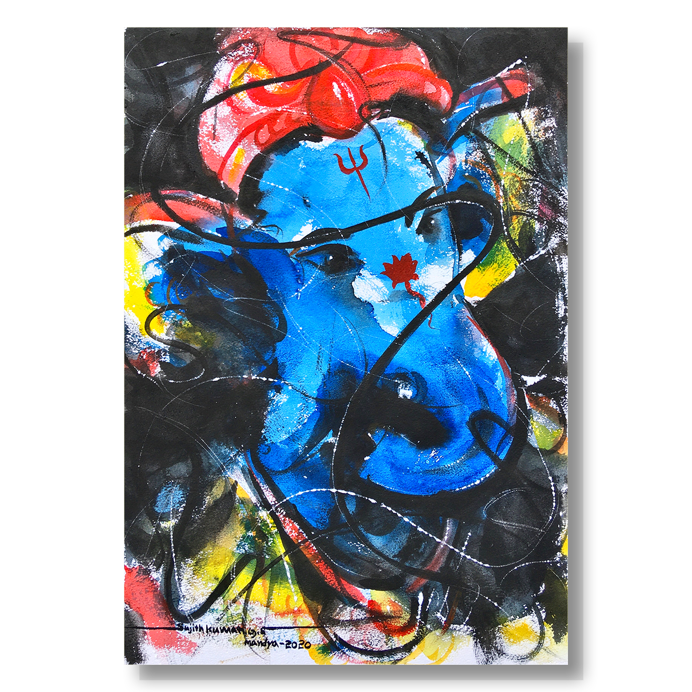 Ganesha-30 - SUJITH KUMAR GS MANDYA Art Studio Gallery (SKGSM Art Studio Gallery)