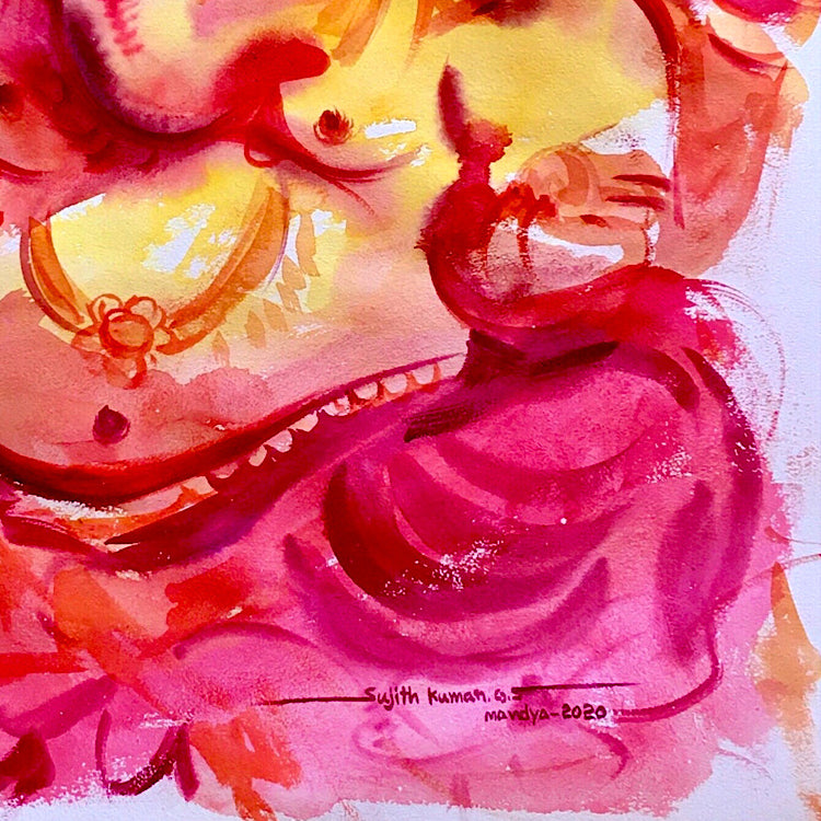Ganesha-29 - SUJITH KUMAR GS MANDYA Art Studio Gallery (SKGSM Art Studio Gallery)