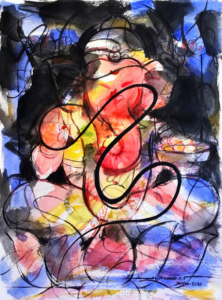 Ganesha-32 - SUJITH KUMAR GS MANDYA Art Studio Gallery (SKGSM Art Studio Gallery)