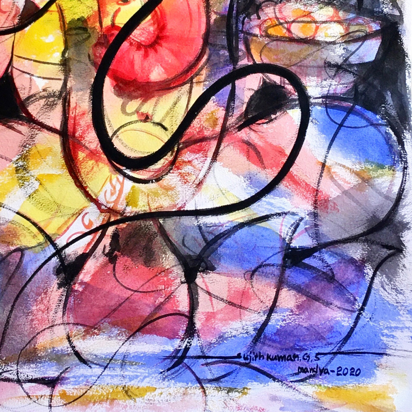 Ganesha-32 - SUJITH KUMAR GS MANDYA Art Studio Gallery (SKGSM Art Studio Gallery)