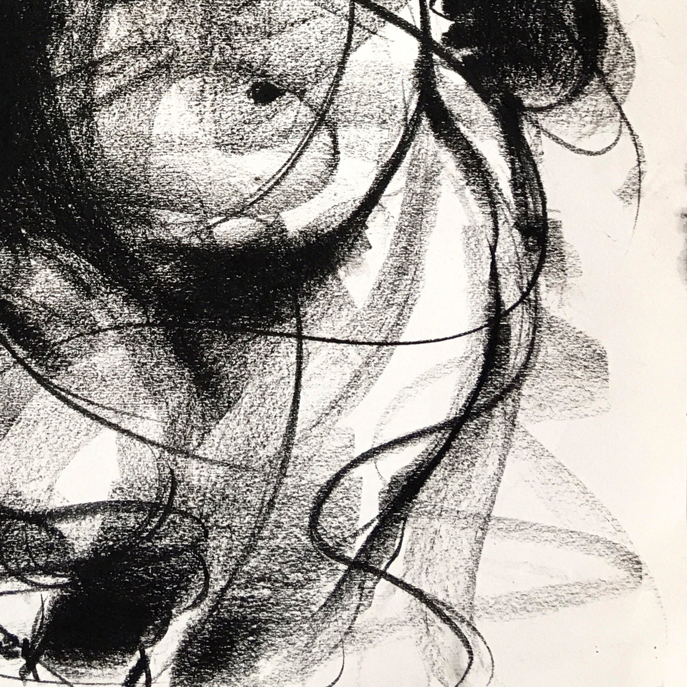 Charcoal Ganesha-1 - SUJITH KUMAR GS MANDYA Art Studio Gallery (SKGSM Art Studio Gallery)