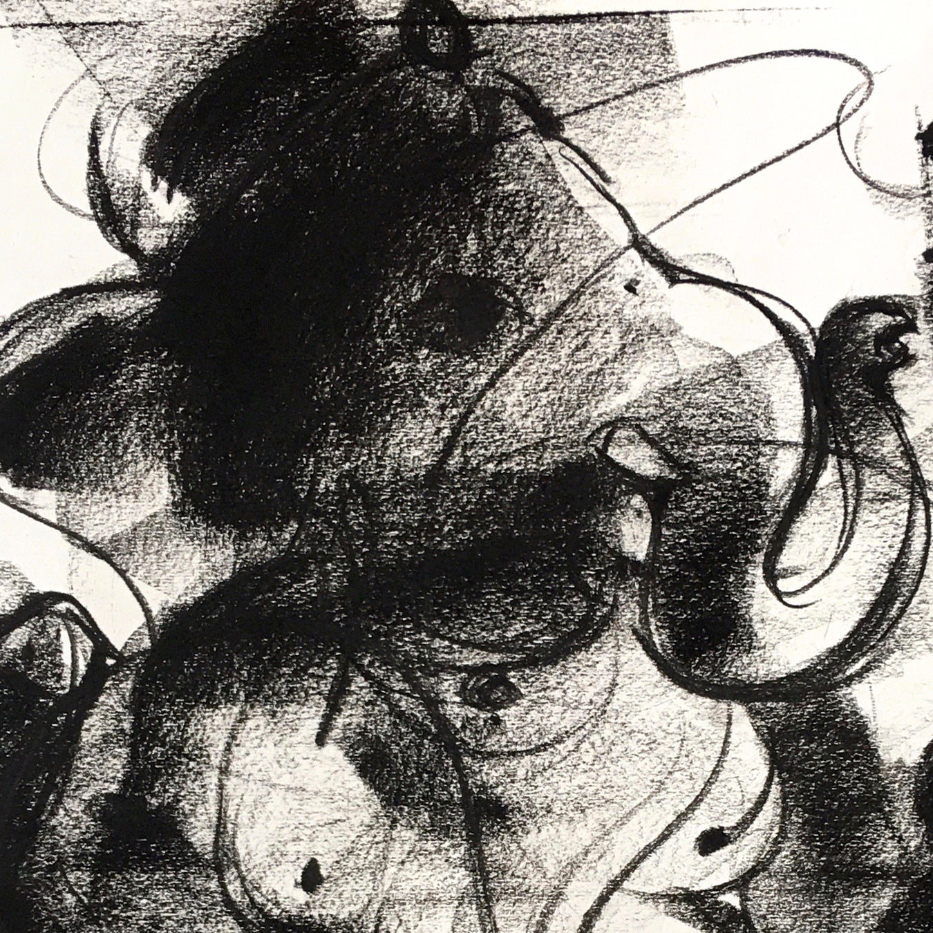 Charcoal Ganesha-4 - SUJITH KUMAR GS MANDYA Art Studio Gallery (SKGSM Art Studio Gallery)