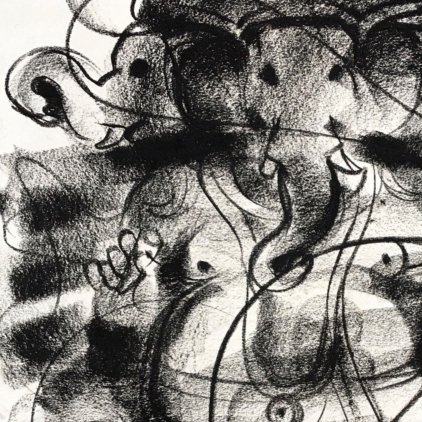 Charcoal Ganesha-6 - SUJITH KUMAR GS MANDYA Art Studio Gallery (SKGSM Art Studio Gallery)