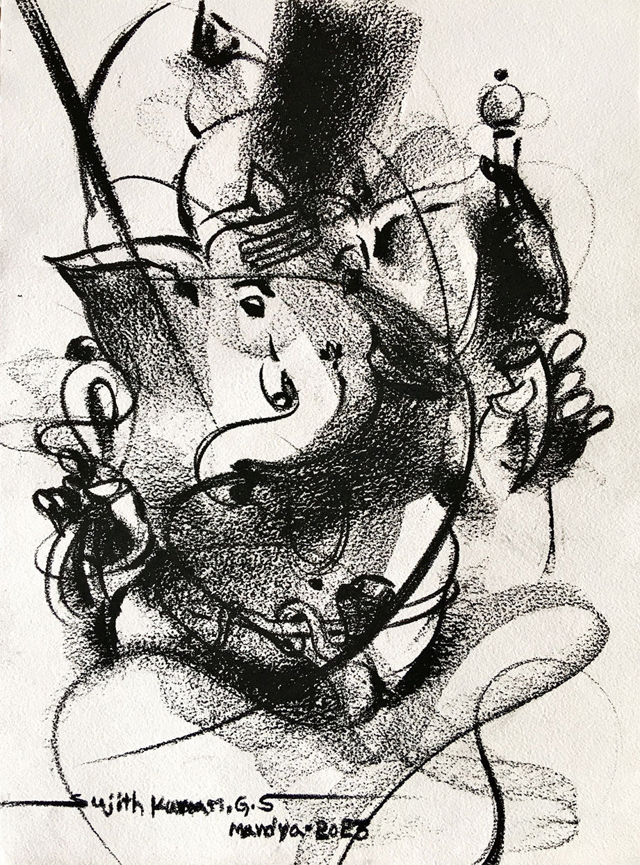 Ganesha-213 - SUJITH KUMAR GS MANDYA Art Studio Gallery (SKGSM Art Studio Gallery)