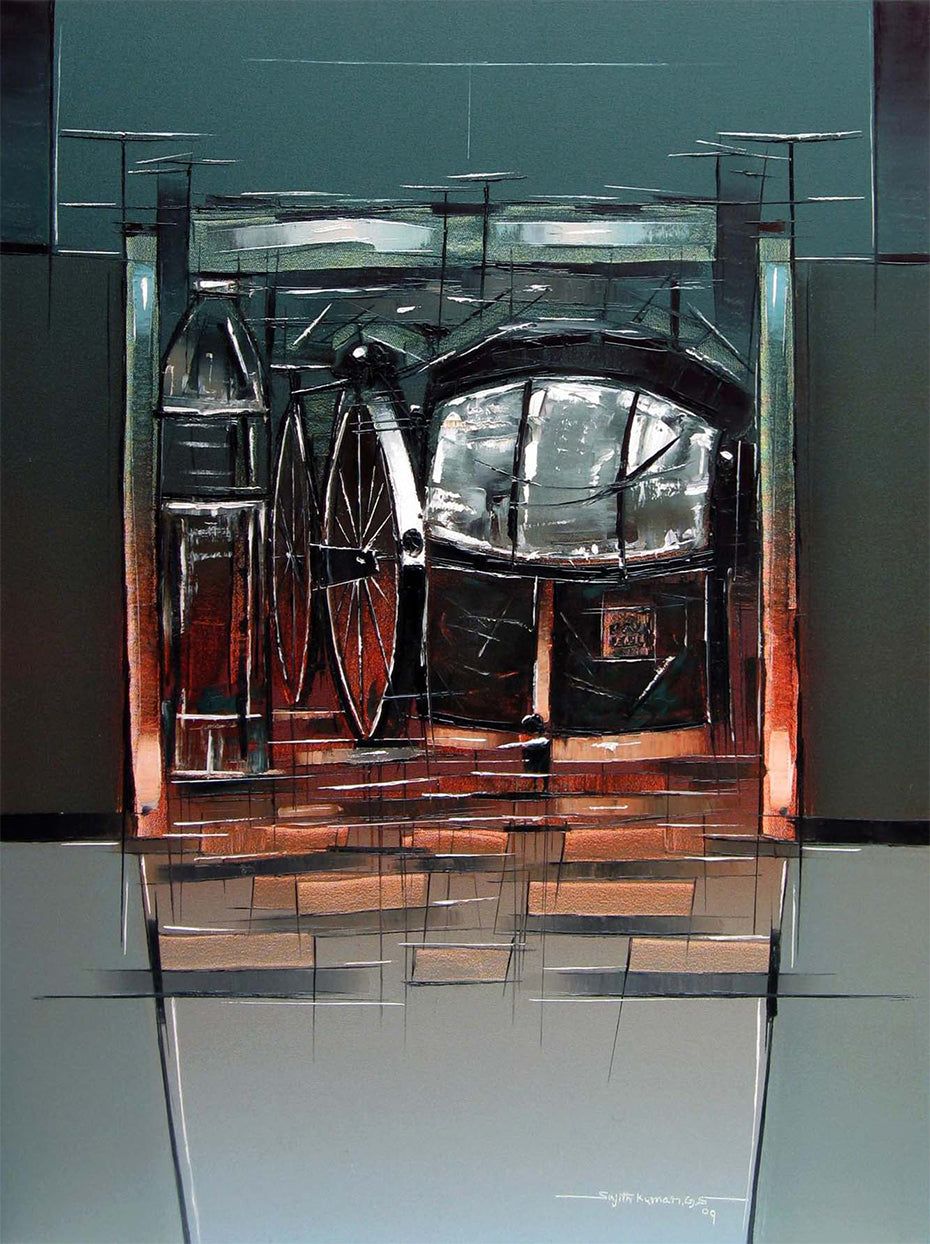 Traffic Control-02 - SUJITH KUMAR GS MANDYA Art Studio Gallery (SKGSM Art Studio Gallery)