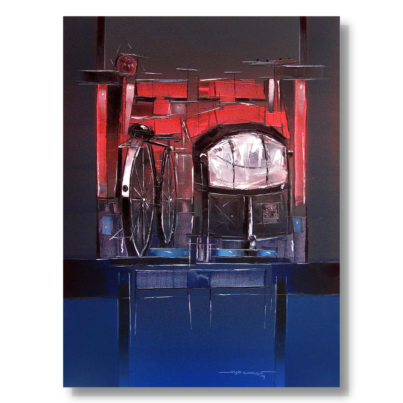 Traffic Control-03 - SUJITH KUMAR GS MANDYA Art Studio Gallery (SKGSM Art Studio Gallery)