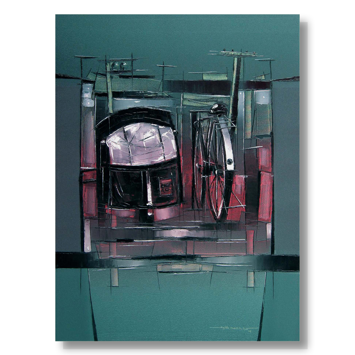 Traffic Control-04 - SUJITH KUMAR GS MANDYA Art Studio Gallery (SKGSM Art Studio Gallery)
