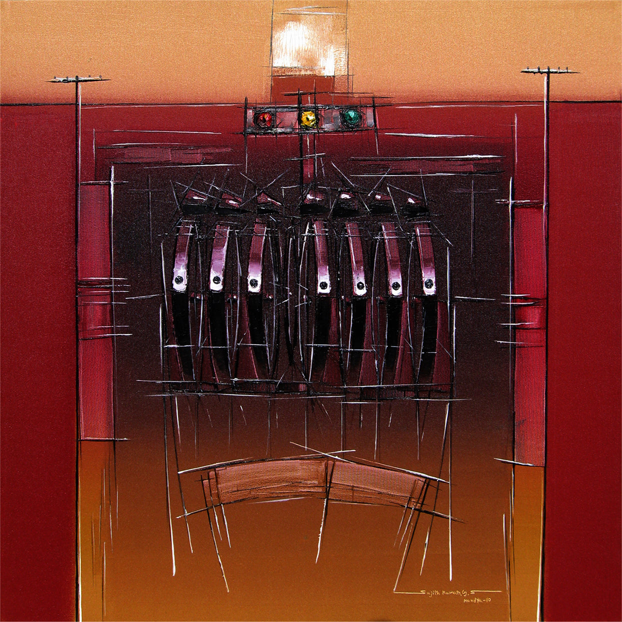 Traffic Control-36 - SUJITH KUMAR GS MANDYA Art Studio Gallery (SKGSM Art Studio Gallery)