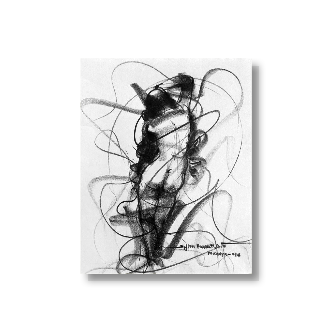 Nude Drawing-060 - SUJITH KUMAR GS MANDYA Art Studio Gallery (SKGSM Art Studio Gallery)