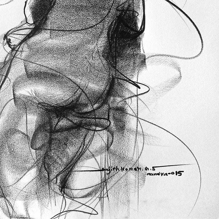 Nude Drawing-147 - SUJITH KUMAR GS MANDYA Art Studio Gallery (SKGSM Art Studio Gallery)