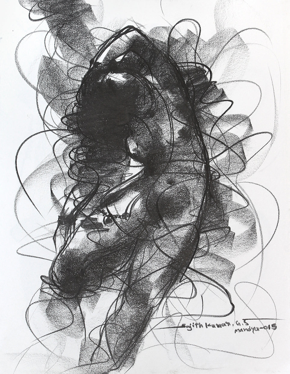 Nude Drawing-123 - SUJITH KUMAR GS MANDYA Art Studio Gallery (SKGSM Art Studio Gallery)