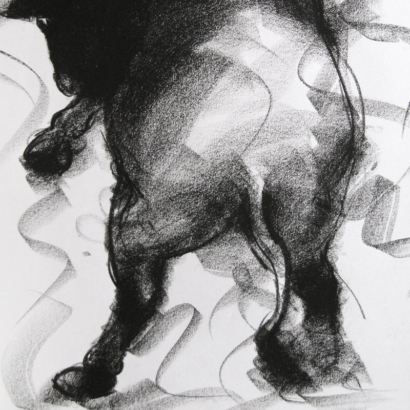 Bull Drawing-029 - SUJITH KUMAR GS MANDYA Art Studio Gallery (SKGSM Art Studio Gallery)