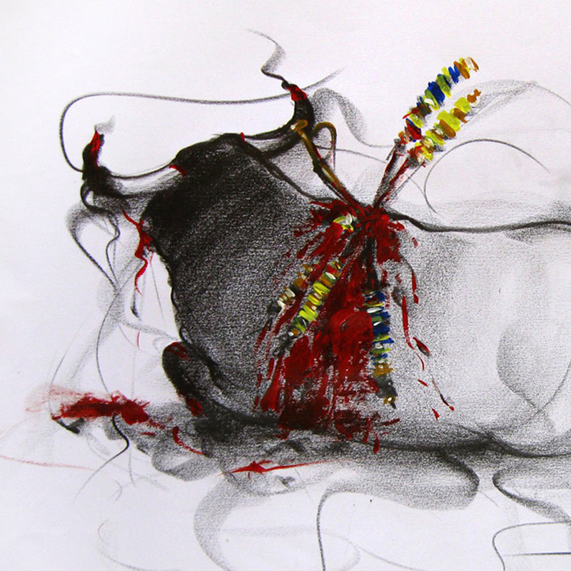 Bull Drawing-034 - SUJITH KUMAR GS MANDYA Art Studio Gallery (SKGSM Art Studio Gallery)