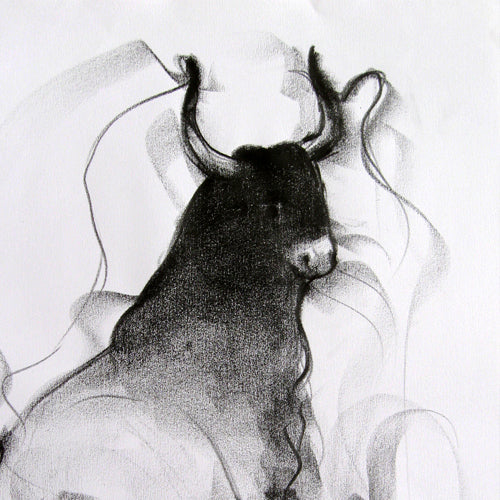 Bull Drawing-090 - SUJITH KUMAR GS MANDYA Art Studio Gallery (SKGSM Art Studio Gallery)