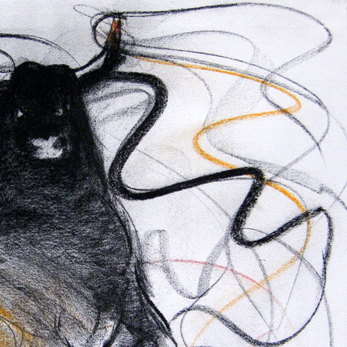 Bull Drawing-104 - SUJITH KUMAR GS MANDYA Art Studio Gallery (SKGSM Art Studio Gallery)