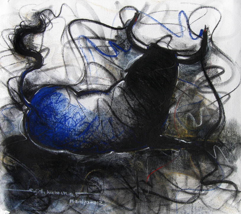 Bull Drawing-115 - SUJITH KUMAR GS MANDYA Art Studio Gallery (SKGSM Art Studio Gallery)
