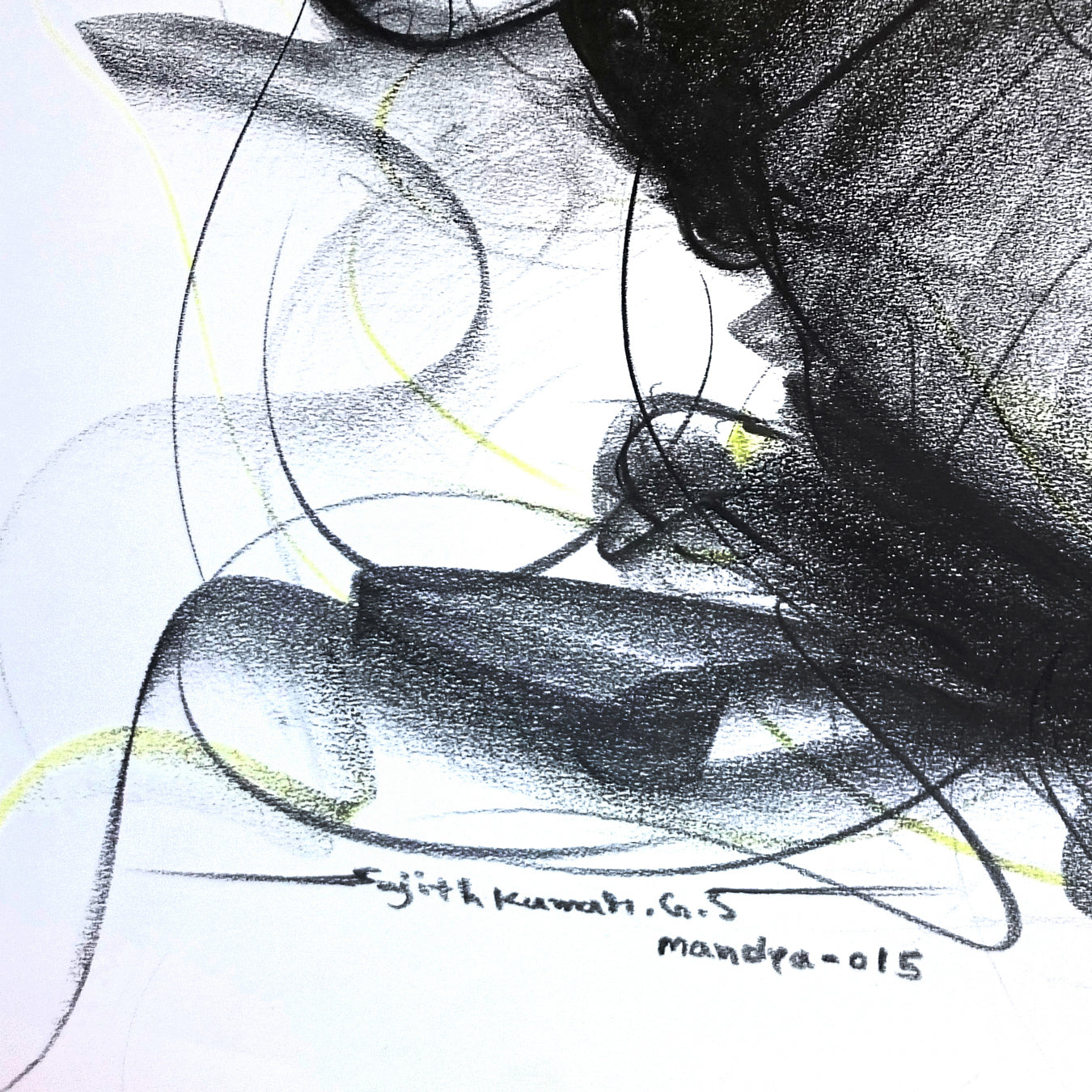 Bull Drawing-603 - SUJITH KUMAR GS MANDYA Art Studio Gallery (SKGSM Art Studio Gallery)
