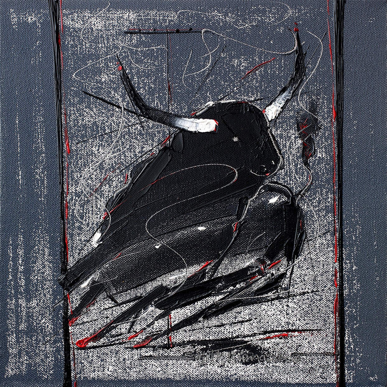 Bull-93 - SUJITH KUMAR GS MANDYA Art Studio Gallery (SKGSM Art Studio Gallery)