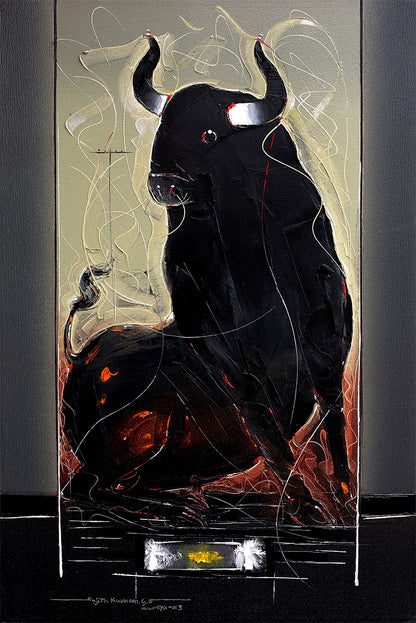 Bull-106 - SUJITH KUMAR GS MANDYA Art Studio Gallery (SKGSM Art Studio Gallery)