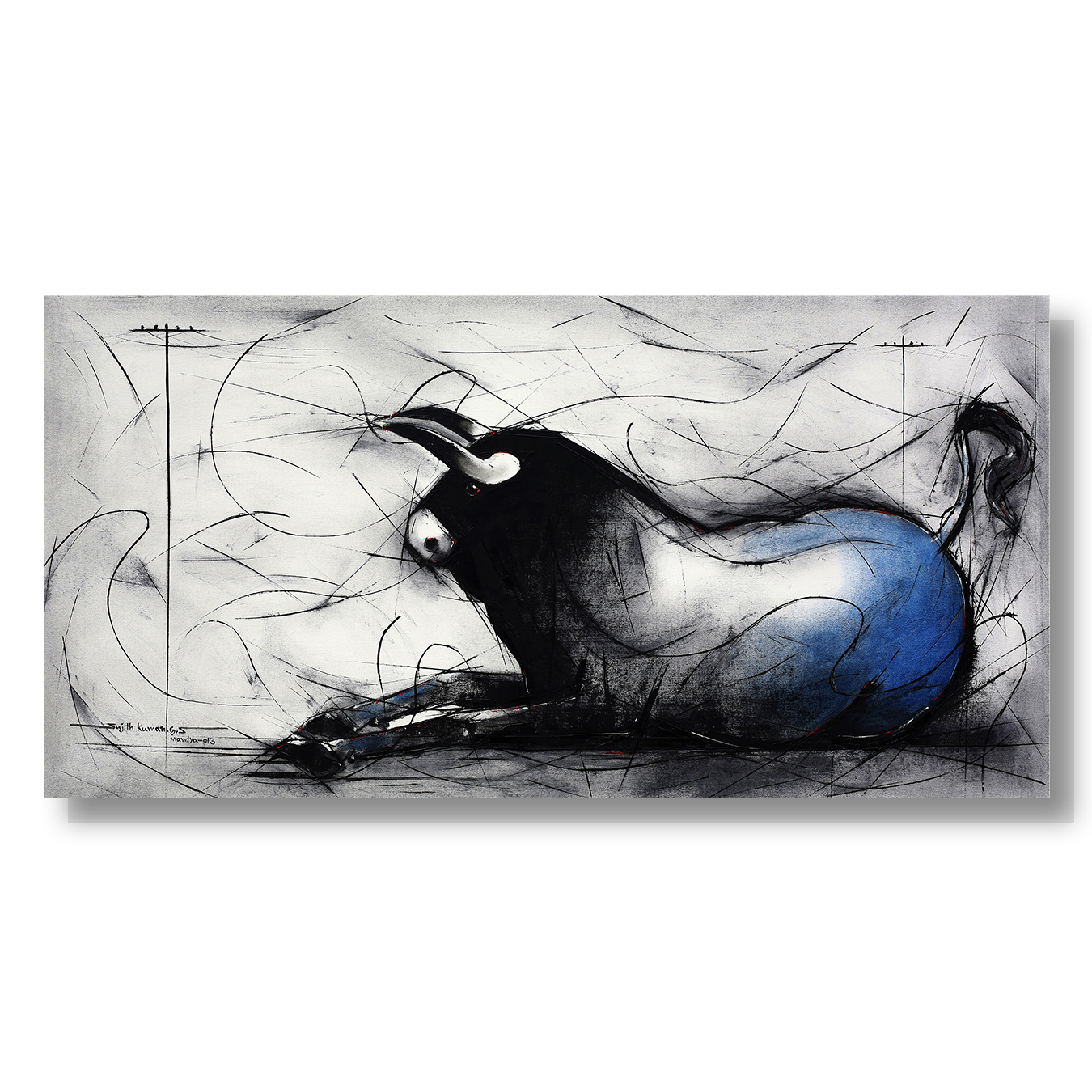 Bull-108 - SUJITH KUMAR GS MANDYA Art Studio Gallery (SKGSM Art Studio Gallery)