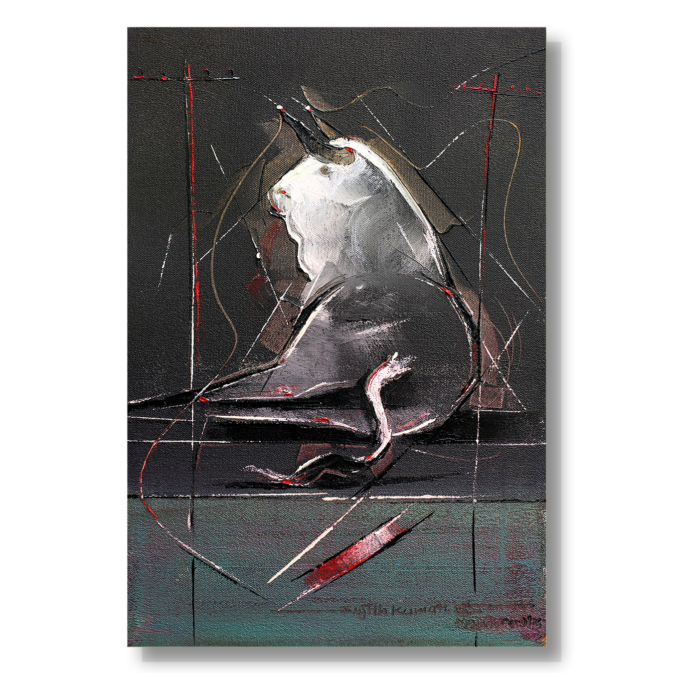 Bull-110 - SUJITH KUMAR GS MANDYA Art Studio Gallery (SKGSM Art Studio Gallery)