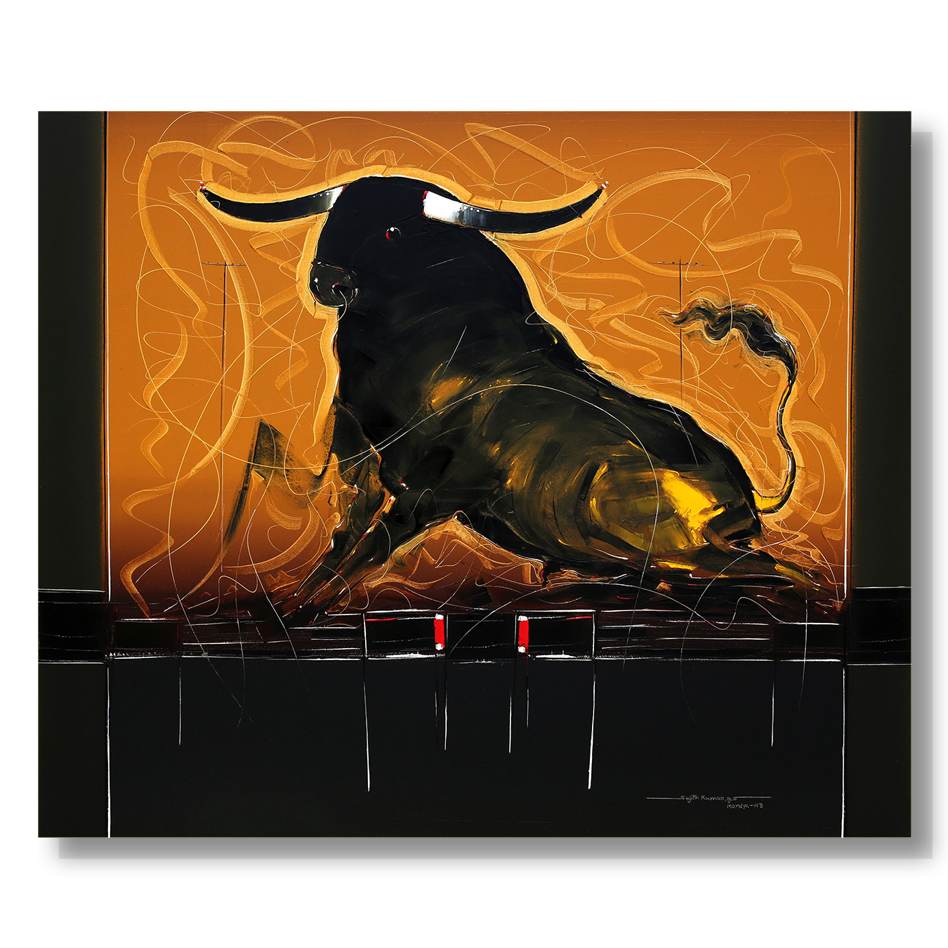 Bull-112 - SUJITH KUMAR GS MANDYA Art Studio Gallery (SKGSM Art Studio Gallery)