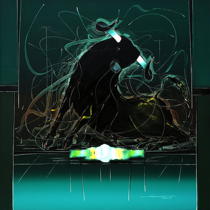 Bull-113 - SUJITH KUMAR GS MANDYA Art Studio Gallery (SKGSM Art Studio Gallery)
