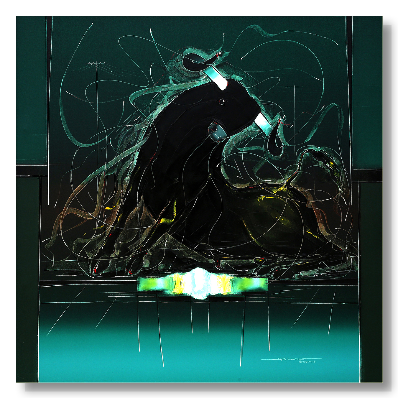 Bull-113 - SUJITH KUMAR GS MANDYA Art Studio Gallery (SKGSM Art Studio Gallery)