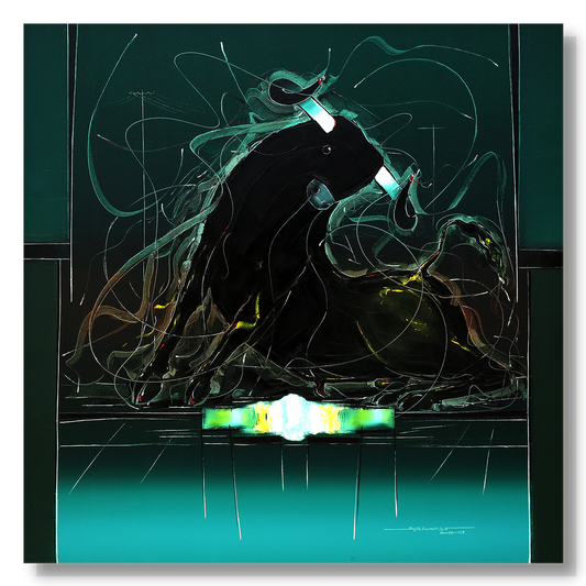 Bull-113 - SUJITH KUMAR GS MANDYA Art Studio Gallery (SKGSM Art Studio Gallery)