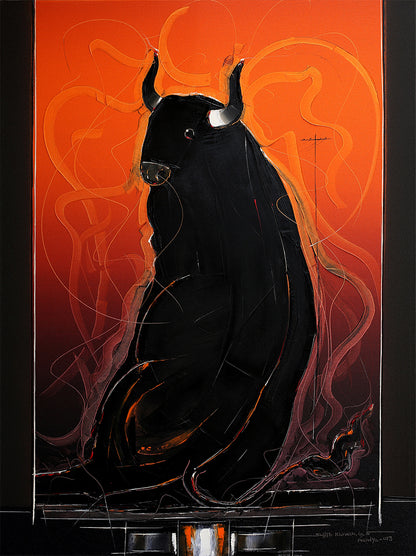 Bull-114 - SUJITH KUMAR GS MANDYA Art Studio Gallery (SKGSM Art Studio Gallery)