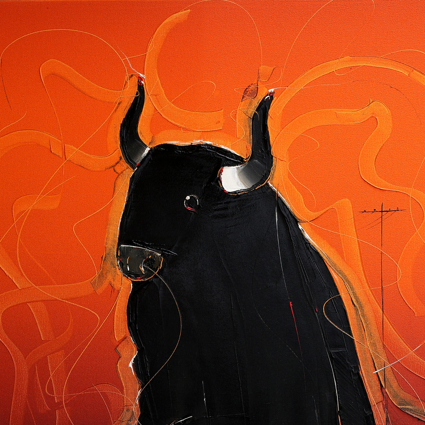 Bull-114 - SUJITH KUMAR GS MANDYA Art Studio Gallery (SKGSM Art Studio Gallery)