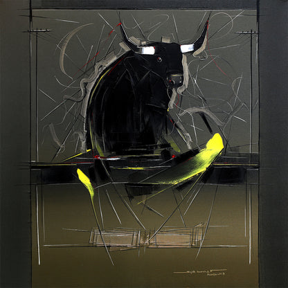 Bull-115 - SUJITH KUMAR GS MANDYA Art Studio Gallery (SKGSM Art Studio Gallery)