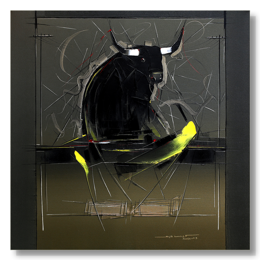 Bull-115 - SUJITH KUMAR GS MANDYA Art Studio Gallery (SKGSM Art Studio Gallery)