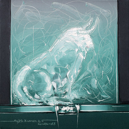 Bull-95 - SUJITH KUMAR GS MANDYA Art Studio Gallery (SKGSM Art Studio Gallery)