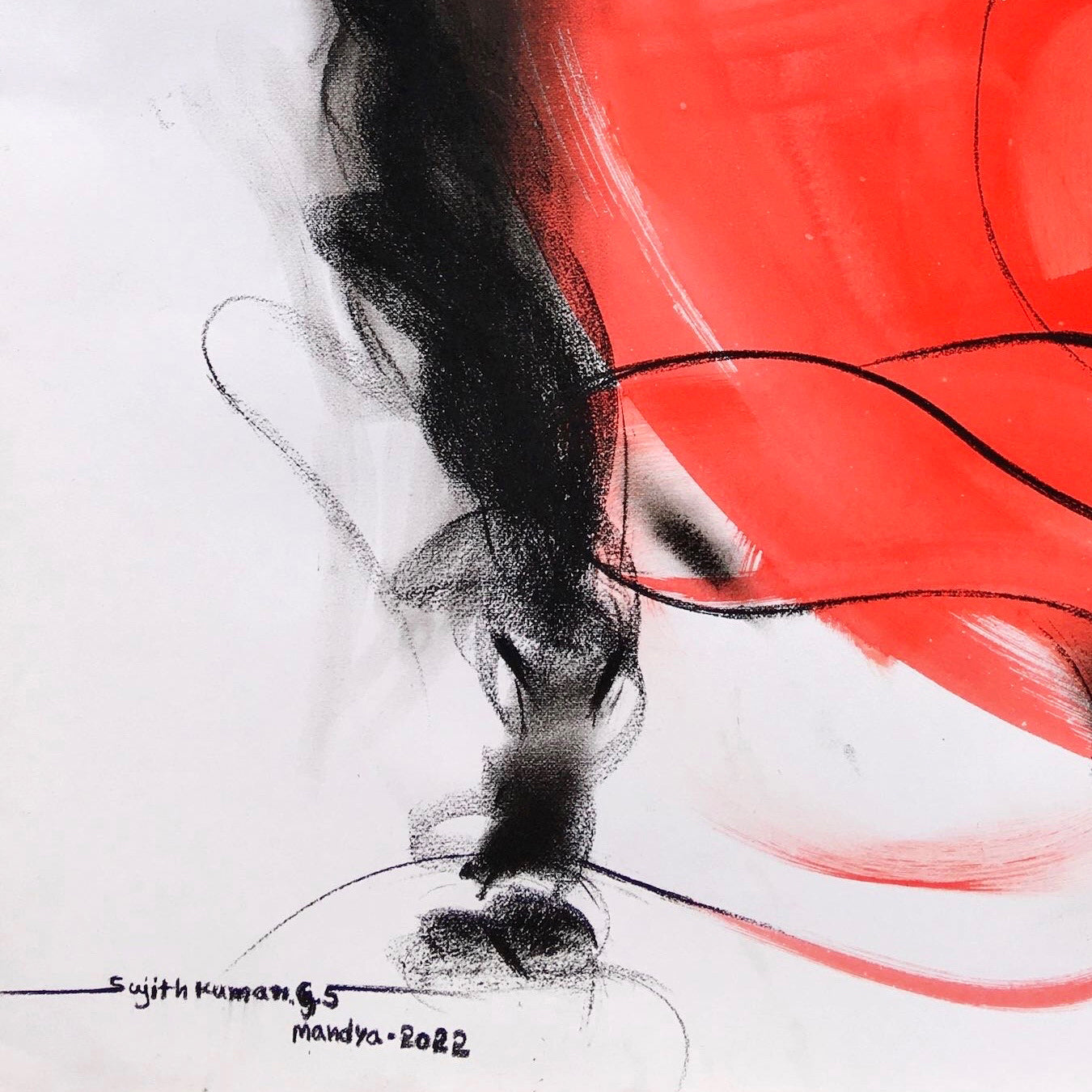 Bull-976 - SUJITH KUMAR GS MANDYA Art Studio Gallery (SKGSM Art Studio Gallery)