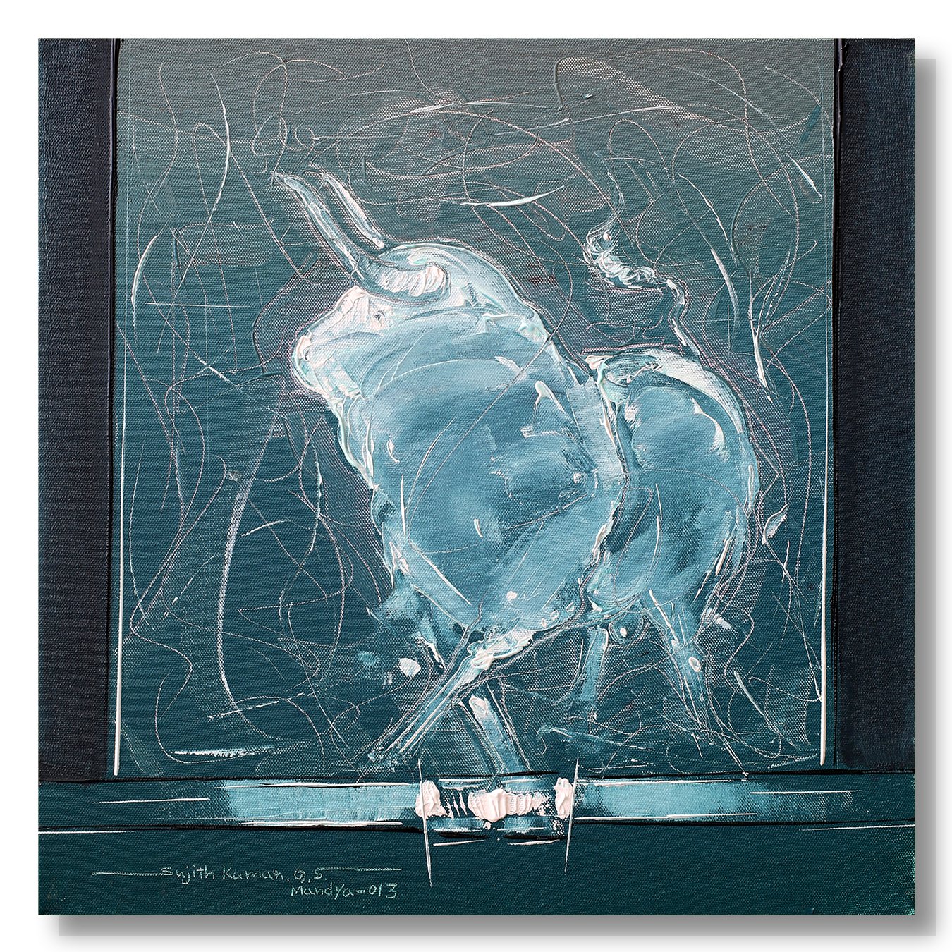Bull-97 - SUJITH KUMAR GS MANDYA Art Studio Gallery (SKGSM Art Studio Gallery)