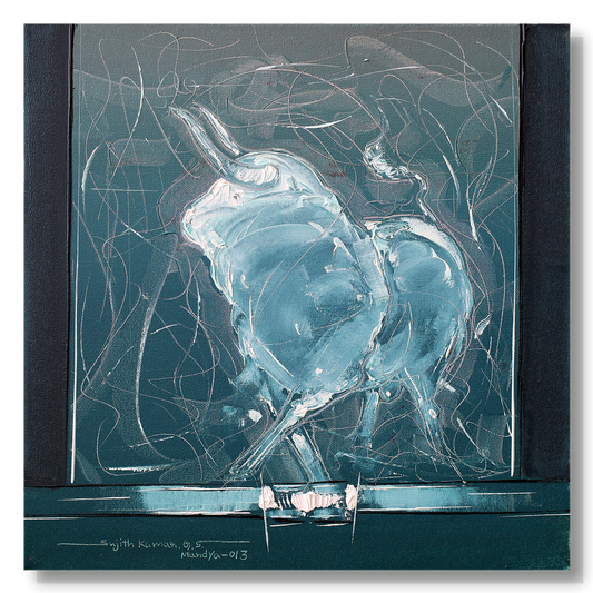Bull-97 - SUJITH KUMAR GS MANDYA Art Studio Gallery (SKGSM Art Studio Gallery)