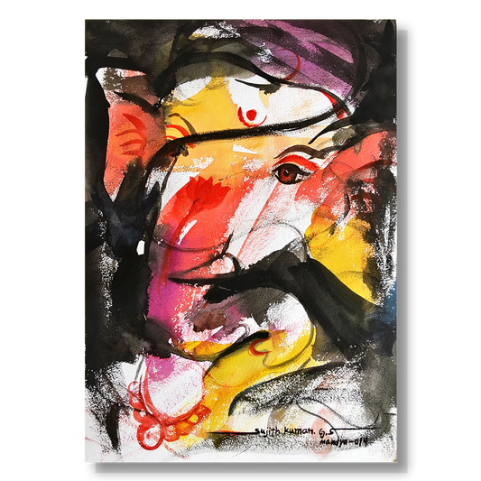 Ganesha-21 - SUJITH KUMAR GS MANDYA Art Studio Gallery (SKGSM Art Studio Gallery)