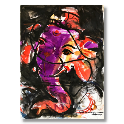 Ganesha-23 - SUJITH KUMAR GS MANDYA Art Studio Gallery (SKGSM Art Studio Gallery)