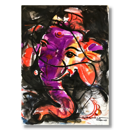 Ganesha-23 - SUJITH KUMAR GS MANDYA Art Studio Gallery (SKGSM Art Studio Gallery)