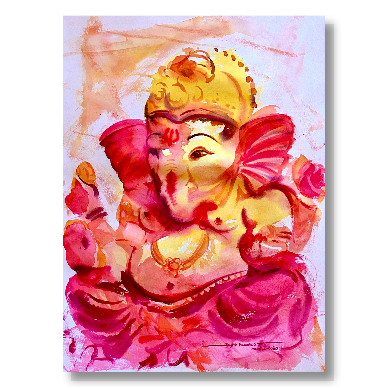 Ganesha-29 - SUJITH KUMAR GS MANDYA Art Studio Gallery (SKGSM Art Studio Gallery)