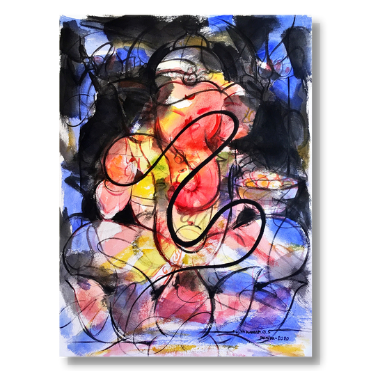 Ganesha-32 - SUJITH KUMAR GS MANDYA Art Studio Gallery (SKGSM Art Studio Gallery)