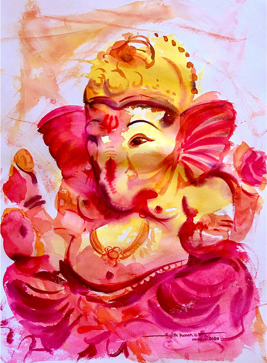 Ganesha-29 - SUJITH KUMAR GS MANDYA Art Studio Gallery (SKGSM Art Studio Gallery)
