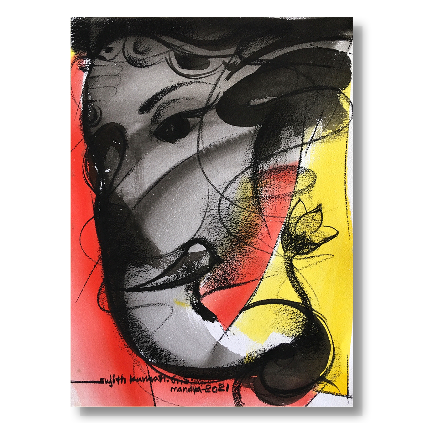 Ganesha-51 - SUJITH KUMAR GS MANDYA Art Studio Gallery (SKGSM Art Studio Gallery)
