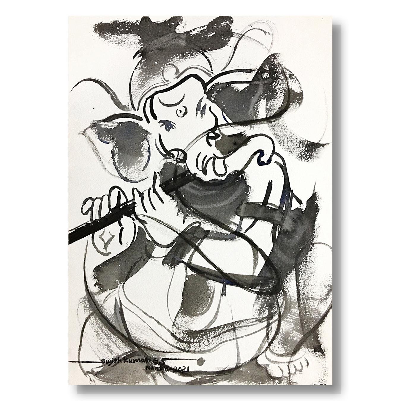 Ganesha-53 - SUJITH KUMAR GS MANDYA Art Studio Gallery (SKGSM Art Studio Gallery)