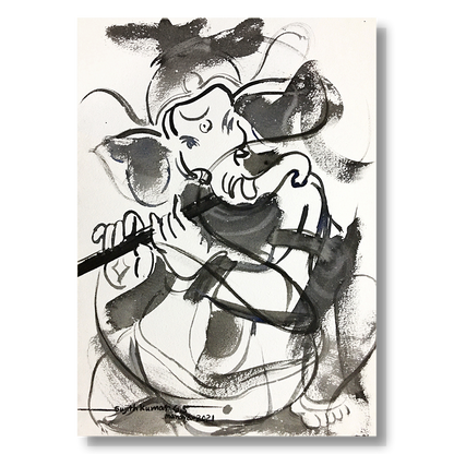 Ganesha-53 - SUJITH KUMAR GS MANDYA Art Studio Gallery (SKGSM Art Studio Gallery)