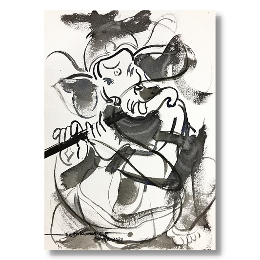 Ganesha-53 - SUJITH KUMAR GS MANDYA Art Studio Gallery (SKGSM Art Studio Gallery)