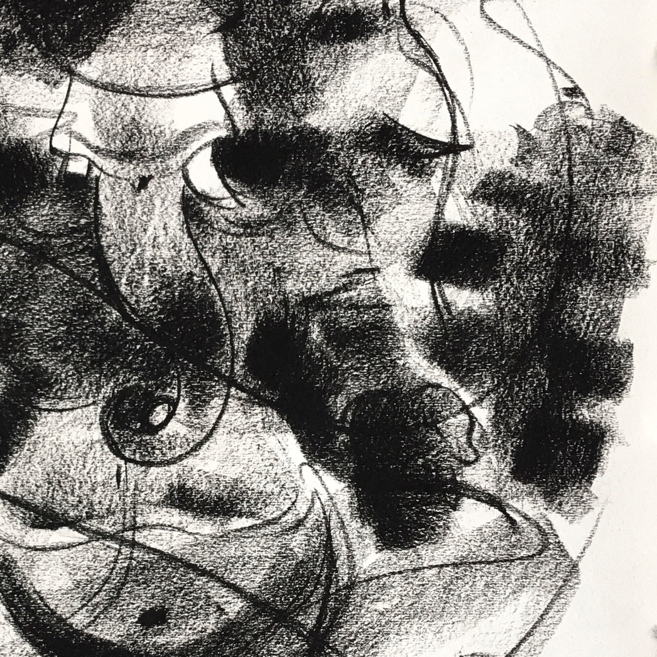 Charcoal Ganesha-2 - SUJITH KUMAR GS MANDYA Art Studio Gallery (SKGSM Art Studio Gallery)